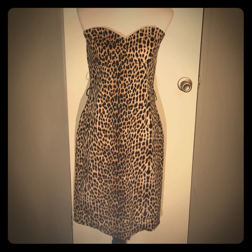 Cheetah print dress sz L